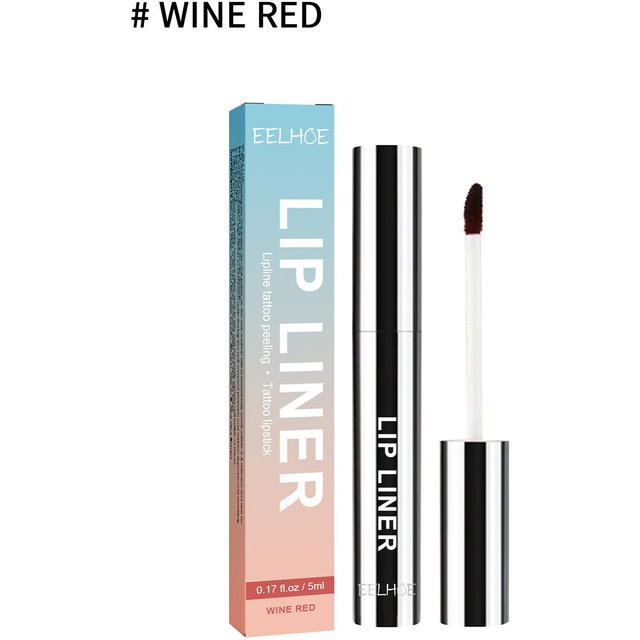 3 Farbe Peel Off Lip Liner Tattoo Lipgloss Wasserdicht Langlebig Matte Lip Ink Lip Tint Sexy Rot Braun Kontur Lipliner Make-up Wine Red white