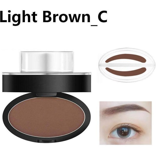 Natürliche Form Augenbrauen Puder Stempel wasserdicht Quick Brow Dye Palette Make-up Sup black