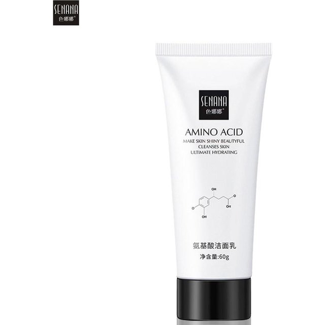 SENANA Nicotinamid-Aminosäure-Gesichtsreiniger, Gesichtspeeling, reinigende Akne, Ölkontrolle, Mitesser-Entferner, schrumpfende Poren, Hautpflege 60g white