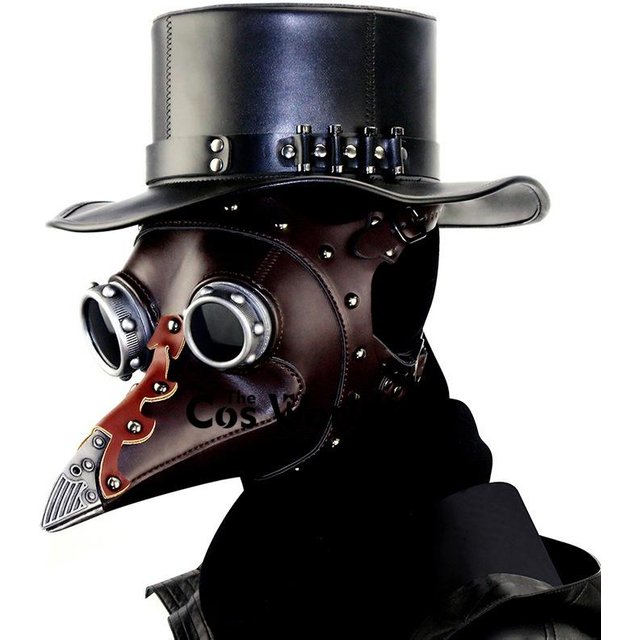 18 Styles Masque de Médecin de la Peste d'Halloween Steampunk Gothique Bec d'Oiseau Accessoires pour Fête Carnaval Déguisement Cosplay Mascarade