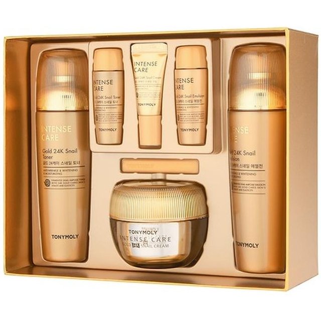 TONYMOLY Intense Care Gold 24K Schnecken Hautpflege 3er Set 3pcs beige