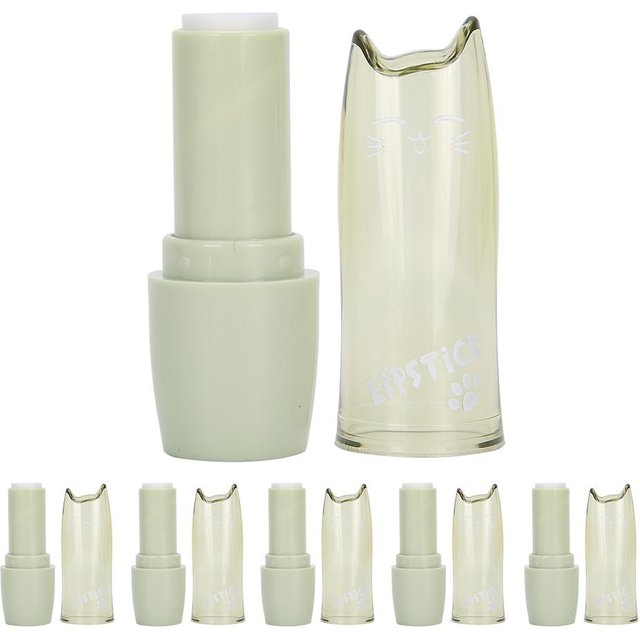 Lippenstift Leere Tube DIY Lippenbalsam Nachfüllbarer Behälter Reise Cartoon Lipgloss Flasche white