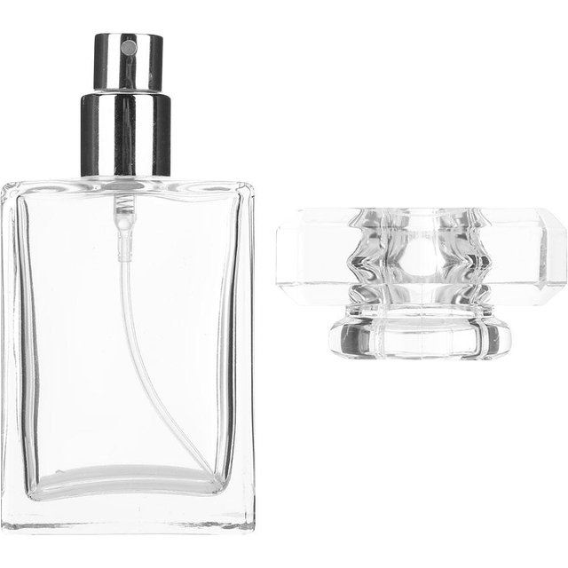 Flacone Spray Vuoto in Vetro per Profumo da 30 ml Portatile Formato da Viaggio Riutilizzabile Contenitore per Odori Trasparente white