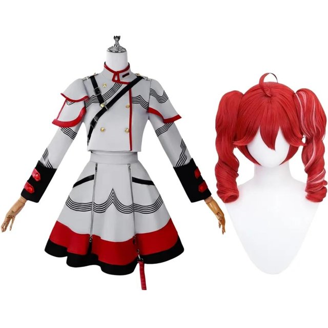 Costume Cosplay Kasane Teto Uniforme Kasane Teto Costumes Mascarade Costume et Perruque pour Femme XXXL gray