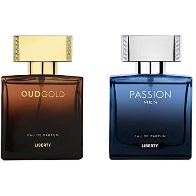 Liberty Men Luxury spray Combo Pack - Oud Gold And Passion (50Ml/1.7Oz Each), Eau de parfum (Edp), Crafted In France, Long Lasting Smell. gray