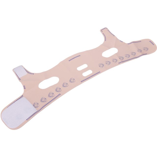 Sangle d'amincissement facial doux Ceinture de lifting du visage Bandage Amincissant en V Anti-ronflement Sangle pour le visage white