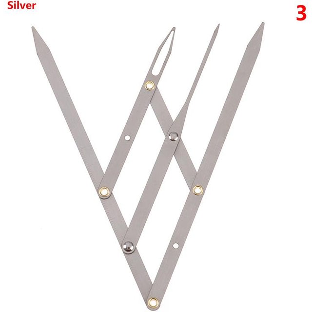 1 Stück Edelstahl Goldener Schnitt Augenbrauenlineal Mikro-Lifting Permanent Make-up Augenbrauenform Messwerkzeug silber