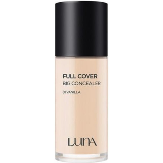 LUNA Lang anhaltender Full Cover Großer Concealer 40g (4 Farbtöne) SPF27 PA++ Foundation Hohe Deckkraft Gesichts-Make-up No.01 Vanilla