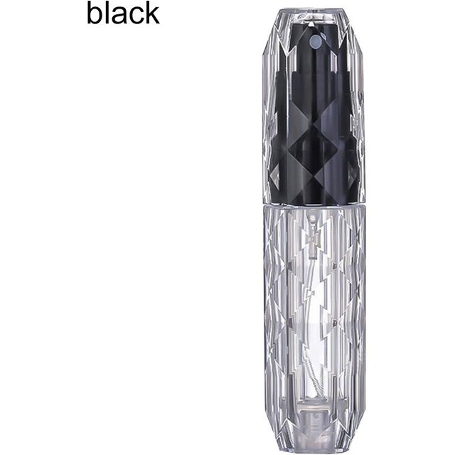 5ml di cristallo fondo riempimento bottiglia di profumo liquido contenitore sub-imbottigliamento profumo atomizzatore portatile ricaricabile spray bottiglia vuota nero