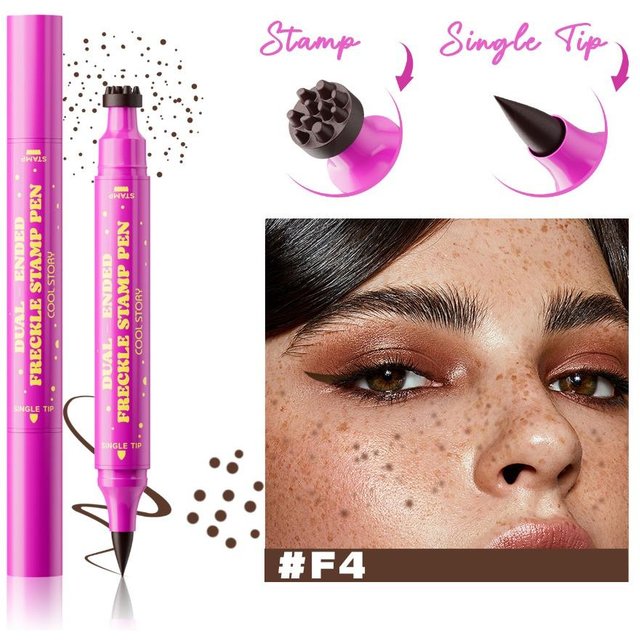 Wasserdichter Falscher Sommersprossen-Stempel Wischfester Sommersprossen-Stift Neuer Sommersprossen-Make-up-Stift 4 black