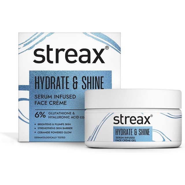 Crème Visage Gel Hydratant et Brillance Streax 50g pour une Peau Radieuse et un Éclat Profondément Hydratant gray