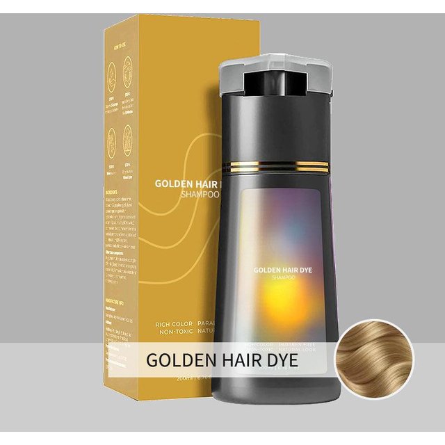 POLAR Farbe-Fixierendes Pflanzenbasiertes Haarfärbe-Shampoo: Schonende, Einmal-Wasch-Lösung yellow