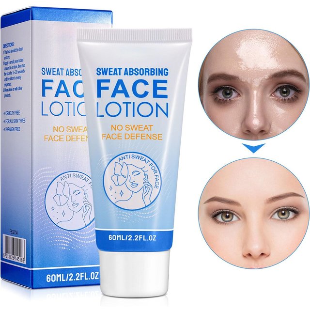 Antitranspirant Facial Anti-Transpiration Lotion Faciale Absorbant la Sueur Antitranspirant Léger Pour Mains Moites Antitranspirant Doux Longue Durée Pour Visage et Cuir Chevelu Gras blanc