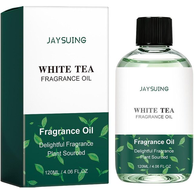 Olio essenziale alla fragranza di tè bianco, profumo fresco a lunga durata per i tragitti quotidiani e gli appuntamenti, profumo d'ambiente delicato sulla pelle 120ml black