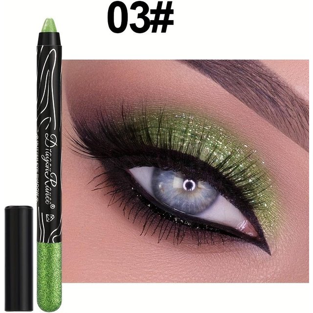Shining Luster Lidschattenstift 12 Farbmischpalette zum Hervorheben der Augenkonturierung und des Eyeliners Langanhaltender wasserfester Lidschattenstift 03