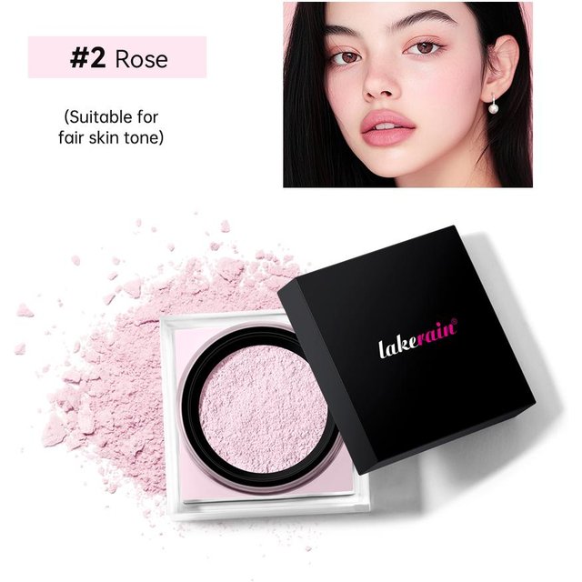 Monochromer loser Back- & Fixierpuder Langanhaltende Ölkontrolle Natürliches Gesicht Matt Wasserfest Aufhellender loser Puder Make-up