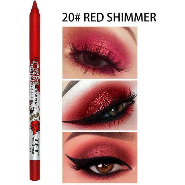 Crayon de fard à paupières perle TFT, Eyeliner de couleur, imperméable, sans taches, maquillage à la mode