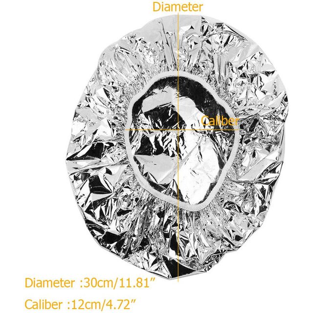 1Pcs Aluminium Folie Hut Wasserdicht Spa Haar Salon Dusche Hut Einweg Hause Hüte Haarpflege Schutz silber