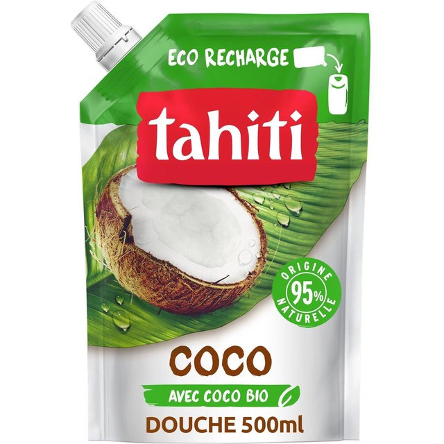 Kokosnuss-Duschgel-Nachfüllpackung 500 ml - TAHITI (Packung mit 6 Stück.) Pack of 6 pcs.