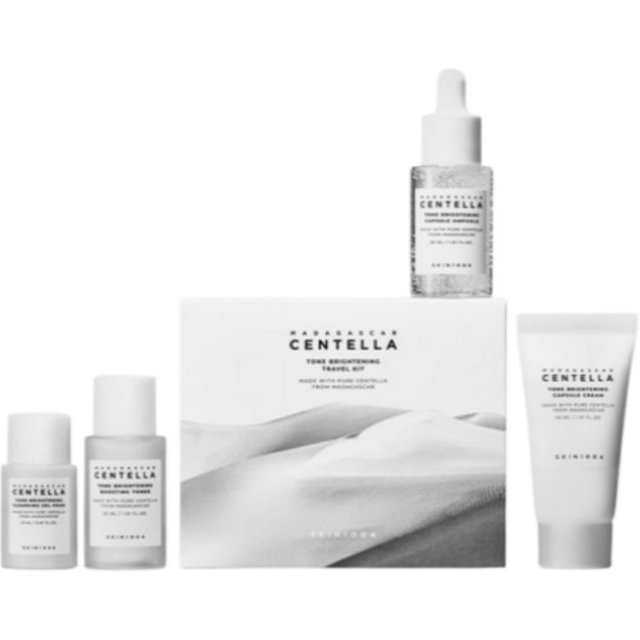 SKIN1004 Madagascar Centella Tonaufhellendes Reise-Set 4 Teile Aufhellendes Hautpflege-Set für strahlende Haut white