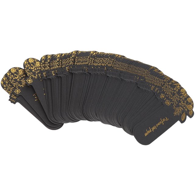 100 pz Strisce di Prova Profumo Monouso Segnalibri Fragranze Nero Strisce di Prova Profumo per black