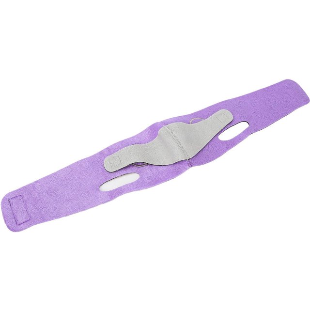 Bande de Lifting Facial V Line Élastique Graphène Respirant Réglable Bandage Sangle Amincissante pour le Visage Violet violet