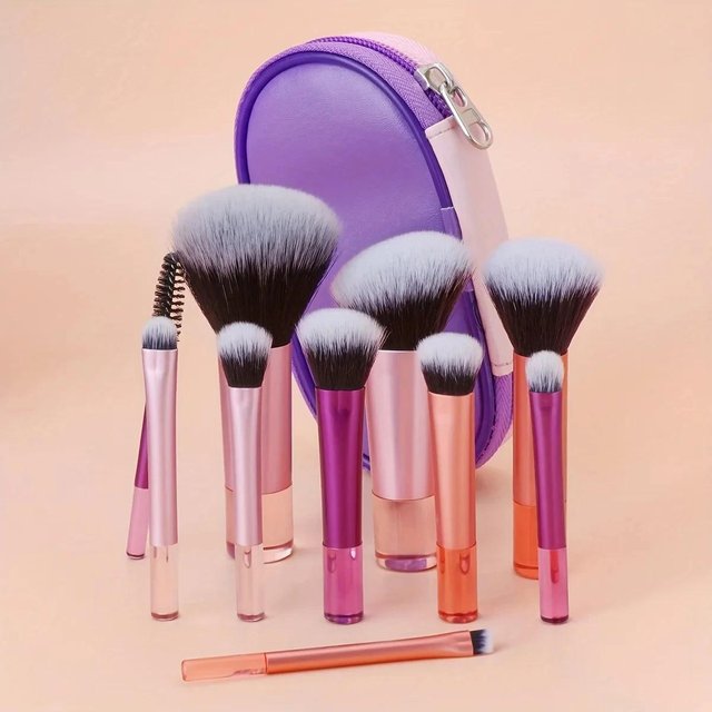 Lot de 10 mini pinceaux de maquillage pour poudre, fard à paupières, fond de teint, blush, correcteur, outils de maquillage de beauté, fournitures professionnelles