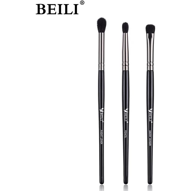 Ensemble de pinceaux de maquillage pour les yeux naturels, pinceau pour fard à paupières, Contour des sourcils, Eyeliner, pour femmes, mélange de cosmétiques, outils de maquillage de détail