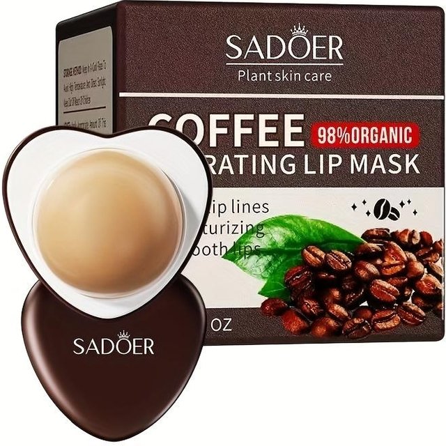 SADOER Masque Hydratant pour les Lèvres au Café pour Soin de la Peau des Lèvres Atténuer les Ridules des Lèvres Hydratant Nourrissant Patchs pour les Lèvres Repulpeur Lèvres Coffee Lipstick black