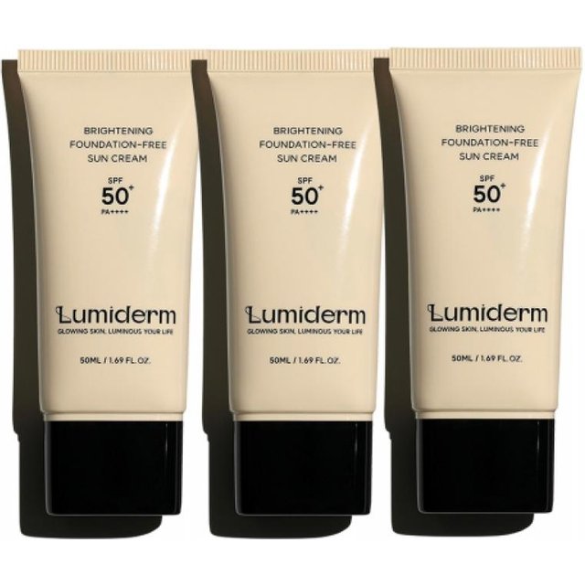 Lumiderm Aufhellende Padefreie Sonnencreme 50ml LSF50+ PA++++ 3 Stück NONE beige