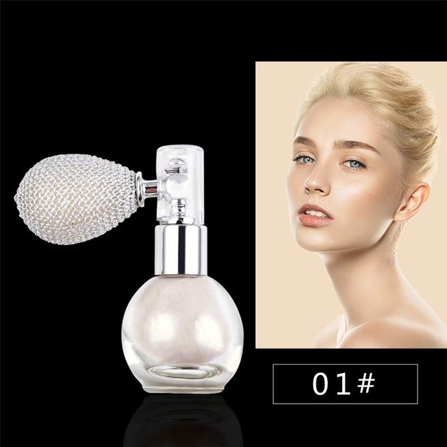 Spray Highlighter Airbag Flasche Gesicht Make-up erhellen Glitter Puder Lidschatten Mode Kosmetik 1 brown