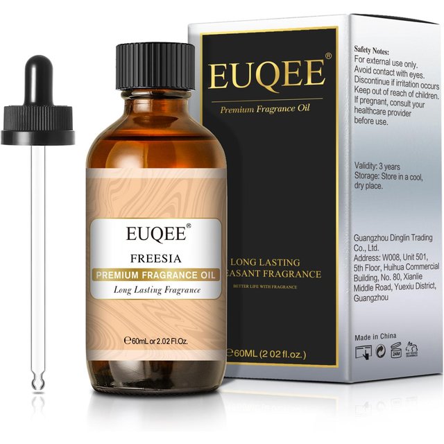 EUQEE 60 ml ätherische Öle, Gardenia, grüner Tee, Flieder, Duftöle für Aromatherapie, Diffusor, Luftbefeuchter, DIY-Parfüm, Haar- und Hautpflege Freesia gray
