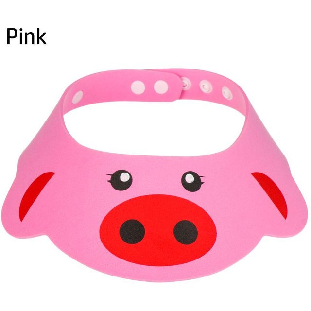 Bonnets de douche réglables pour bébé, chapeau de shampooing étanche pour enfant, protection pour les oreilles et les yeux, visière white