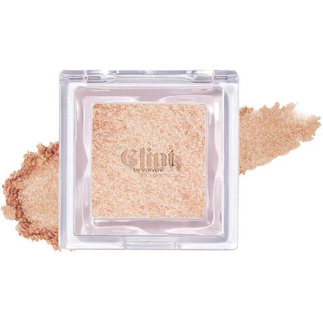 GLINT Highlighter Dewy Moon Koreanisches Gesicht Natürliches Make-up #01 2,3g Kosmetik, Make-up-Halt, Glitzernd, Strahlend, 3D, Puder, Schlankmachend, white