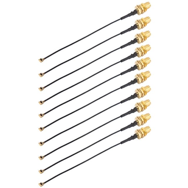 10 Pièces SMA vers IPX (U.FL) Câble d'extension Antenne Alimentateur Capteur Reconnaissance faciale 10cm
