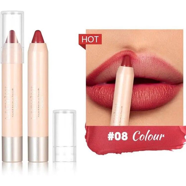 Lip Liner Pen Tint Sexy Red Matte Lip Contour Tint Lippenstift Dauerhaft Antihaft-Cup Pen Lippen Make-Up Wasserdichte Kosmetik beige