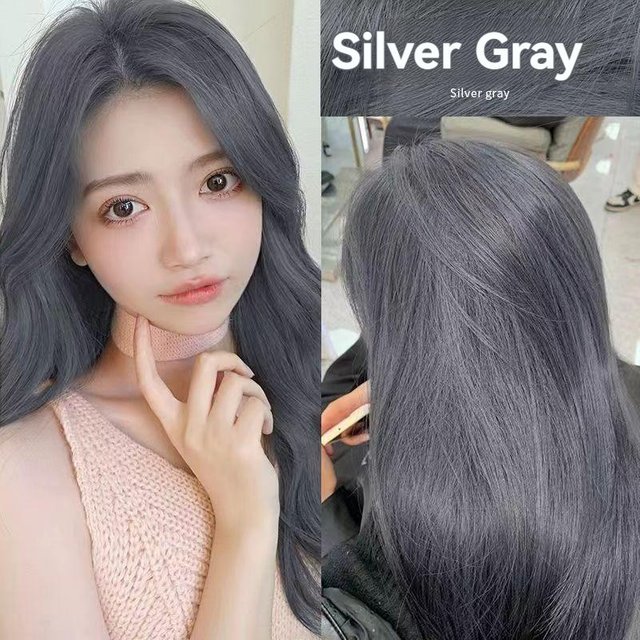 Shampooing colorant naturel rapide pour cheveux, coloration à l'huile d'argan, brun foncé Mokeru argan pour shampooing colorant pour cheveux gris Silver Gray