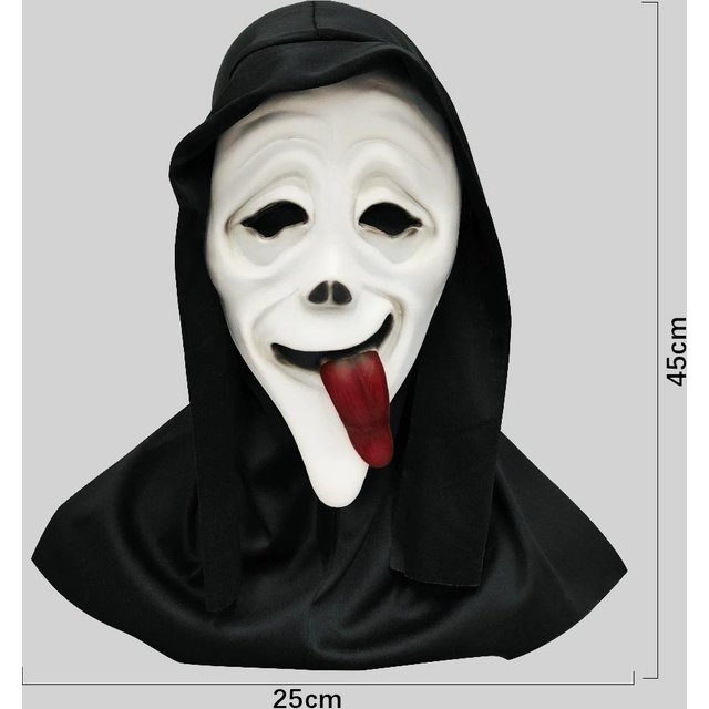Scream Ghost Face Mask Offizielle Film Horror Maske für Halloween Cosplay & Kostüme Gruselige Erwachsene Killer Maske Requisite black
