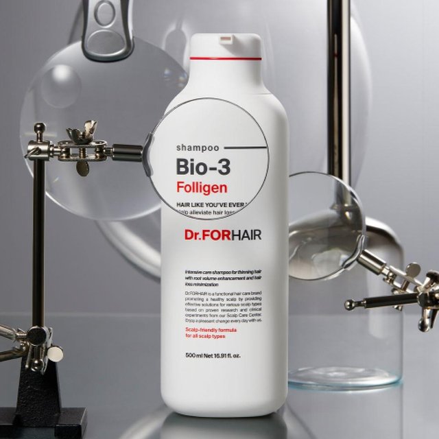 Dr.ForHair Poligen Bio3 Shampoo 500ml Pour la chute de cheveux et l'amélioration du volume à la racine none gray