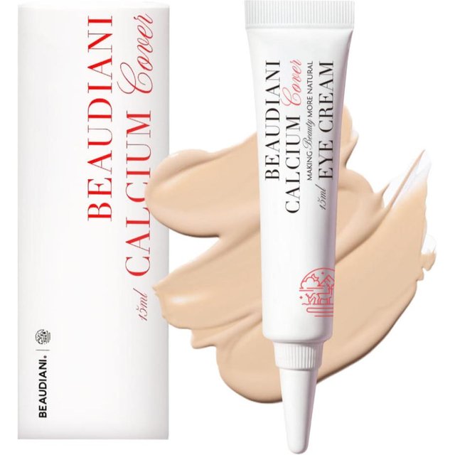 BEAUDIANI Calcium Dunkle Ringe Abdeckende Augencreme 15ml Faltenpflege Tränensäcke Aufhellend Anti-Aging Concealer Foundation Frei K-Beauty Einzelpackung white