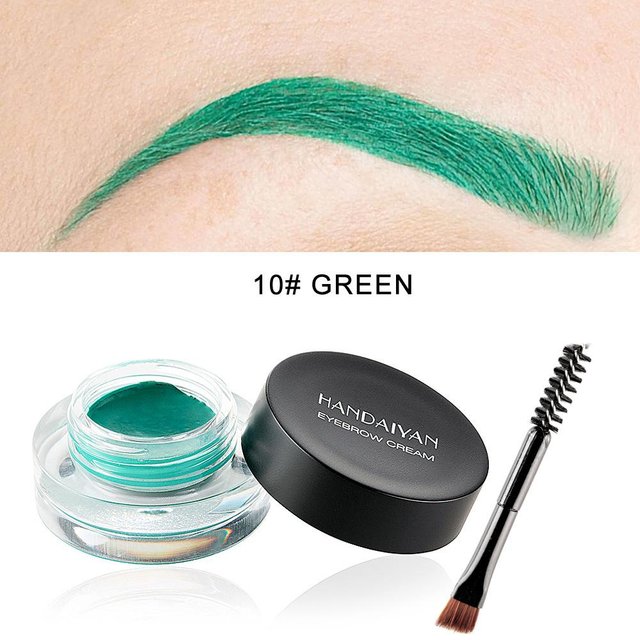 HANDAIYAN 12 Farben wasserdichte Augenbrauencreme, professionelles Eyeliner-Augenbrauen-Gel, hohe Augenbrauentönung, schwarze Augenbrauen-Make-up-Tools 10