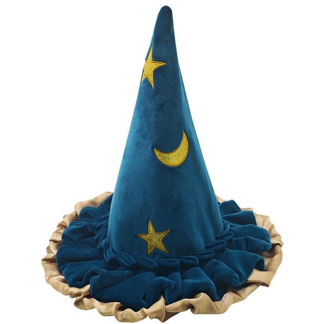 1 pièce Chapeau de Sorcière pour Femme Halloween Chapeau de Costume pour Fête Cosplay Mascarade Chapeau Décoration de Festival Accessoires Sorcier Halloween blue