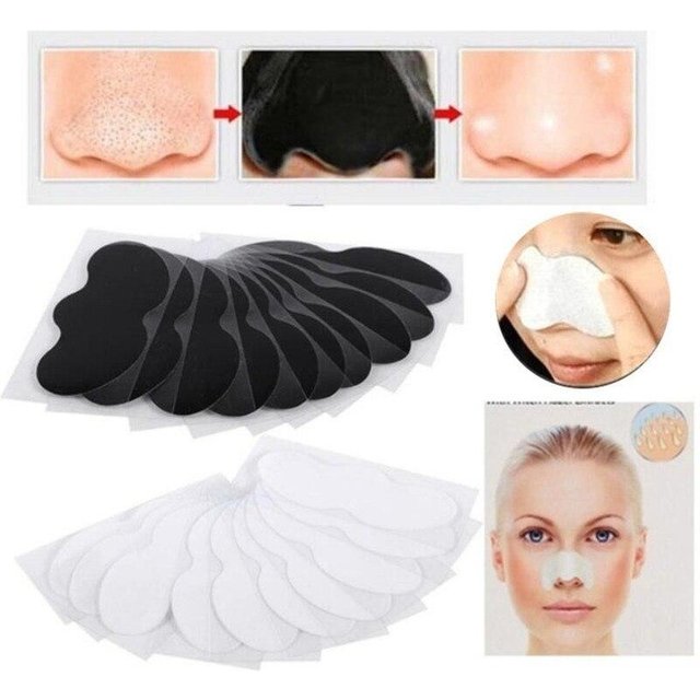 Maske zur Mitesserentfernung auf der Nase, Tiefenreinigung, Hautpflege, Poren verkleinern, Akne-Behandlungsmaske, Maske zur Entfernung von schwarzen Punkten auf der Nase, Porenreinigungsstreifen 25PCS white