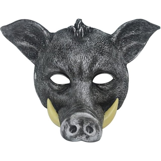 Masque Sanglier Animal Halloween Masque Cosplay Sanglier Sauvage Halloween Masque Intégral pour Halloween Mascarade Carnavals noir