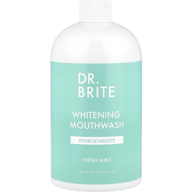 Dr. Brite, Whitening Mouthwash, Alcohol Free, Mint, 473.17 Ml (16 Fl Oz) white
