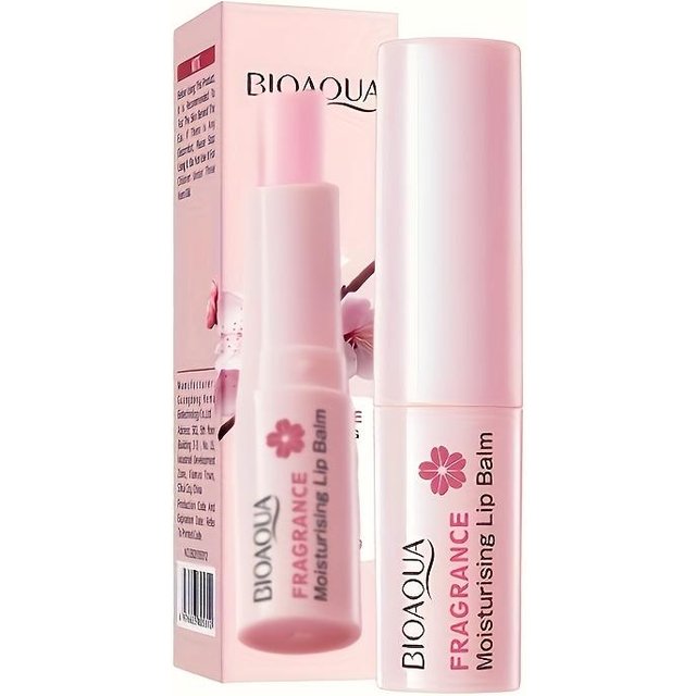 Kirschblüten-Lippenbalsam, feuchtigkeitsspendender Lippenstift, pflegender Lipgloss – feuchtigkeitsspendende Reparatur, macht die Lippen weich, hält die Lippen weich und geschmeidig, Lippenpflege-Geschenk Sakura white