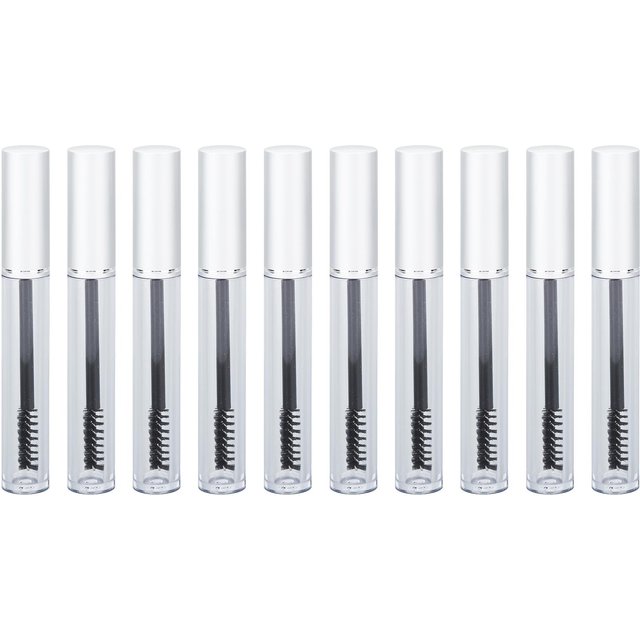 10 Stück 3ml Leere Mascara-Tube Leere Mascara-Flasche mit Gummi-Einsätzen für Augen-Make-up white