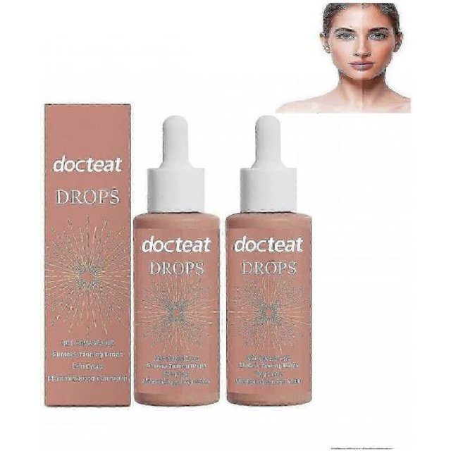 2 Stück 60ml Selbstbräuner Körper Bronzer Tropfen für Gesicht Körper Nährende Selbstbräuner Tropfen für Männer Frauen