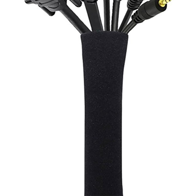 Kabel-Concealer-Management-Hülle, Draht-Organizer, Kabelabdeckung, Kabel-Hider-Schutz, Reißverschluss-Design 50 cm black