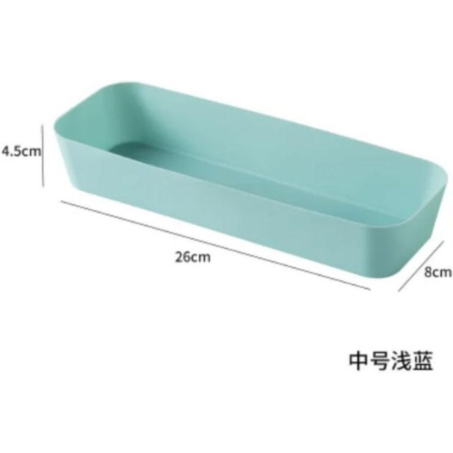 Kombinierbare Aufbewahrungsbox Desktop-Kosmetikaufbewahrung Make-up Kleidung Geschirrhalter Schubladen-Organizer Schubladen Unterwäsche-Organizer hellblaue